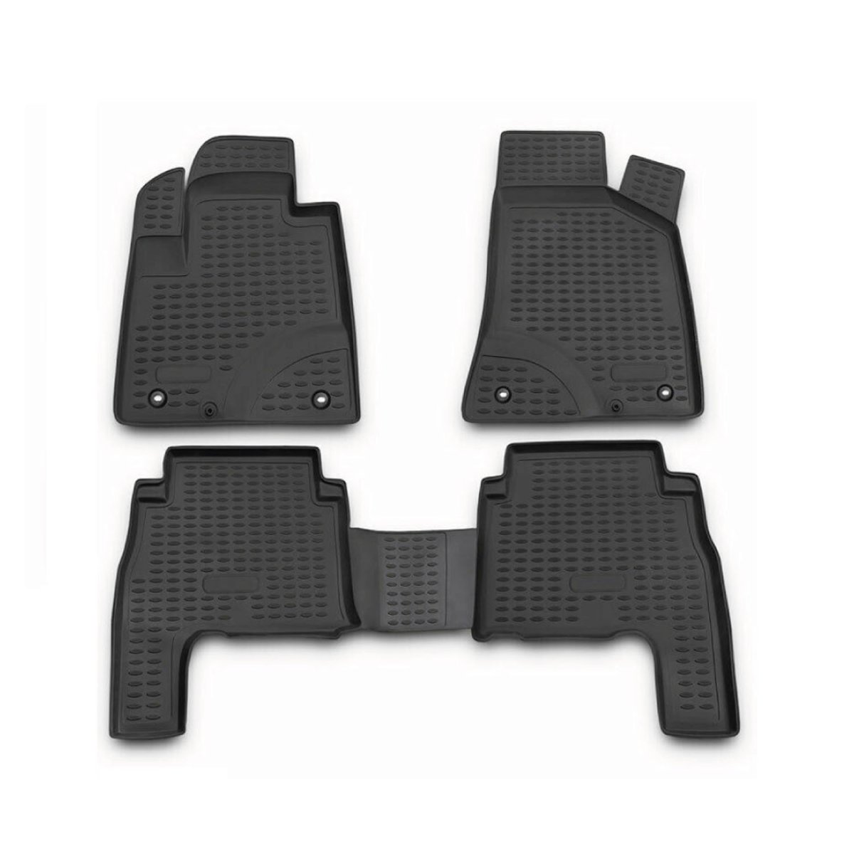 Hyundai Santa Fe Floor Mats - Omac - Rubber TPE - Black - '07-'12